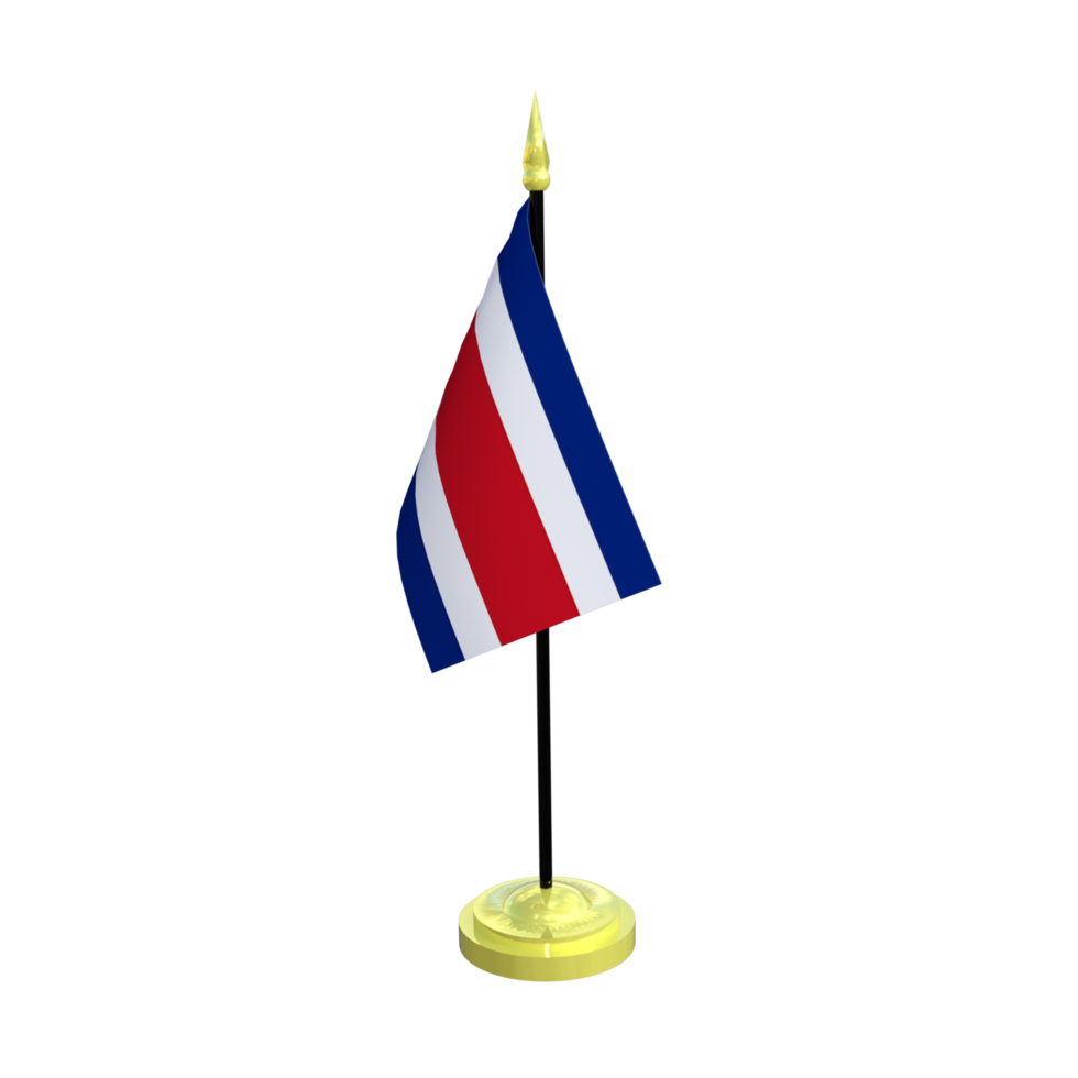 costarica vlaggenmast geïsoleerd 3d renderen png