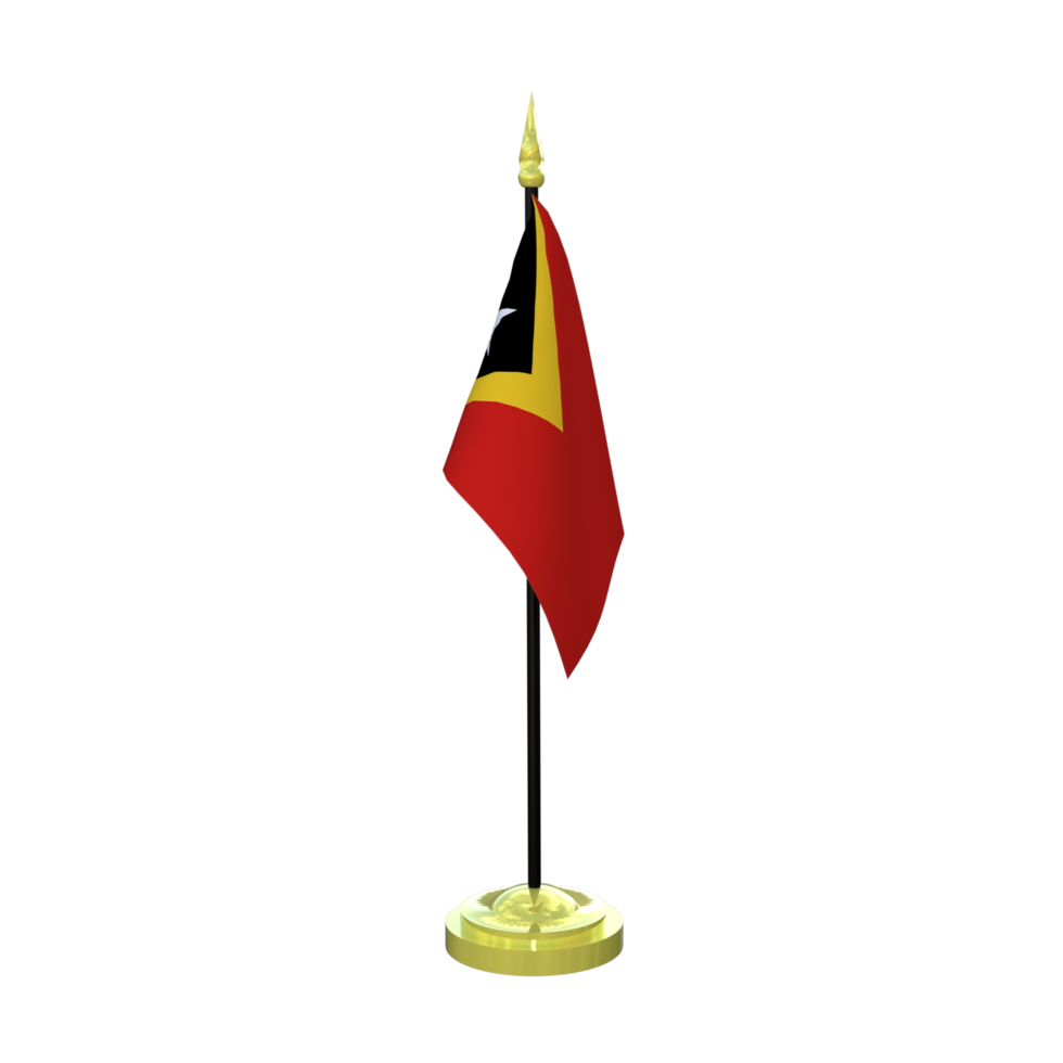 East Timor flagpole isolated 3d rendering png