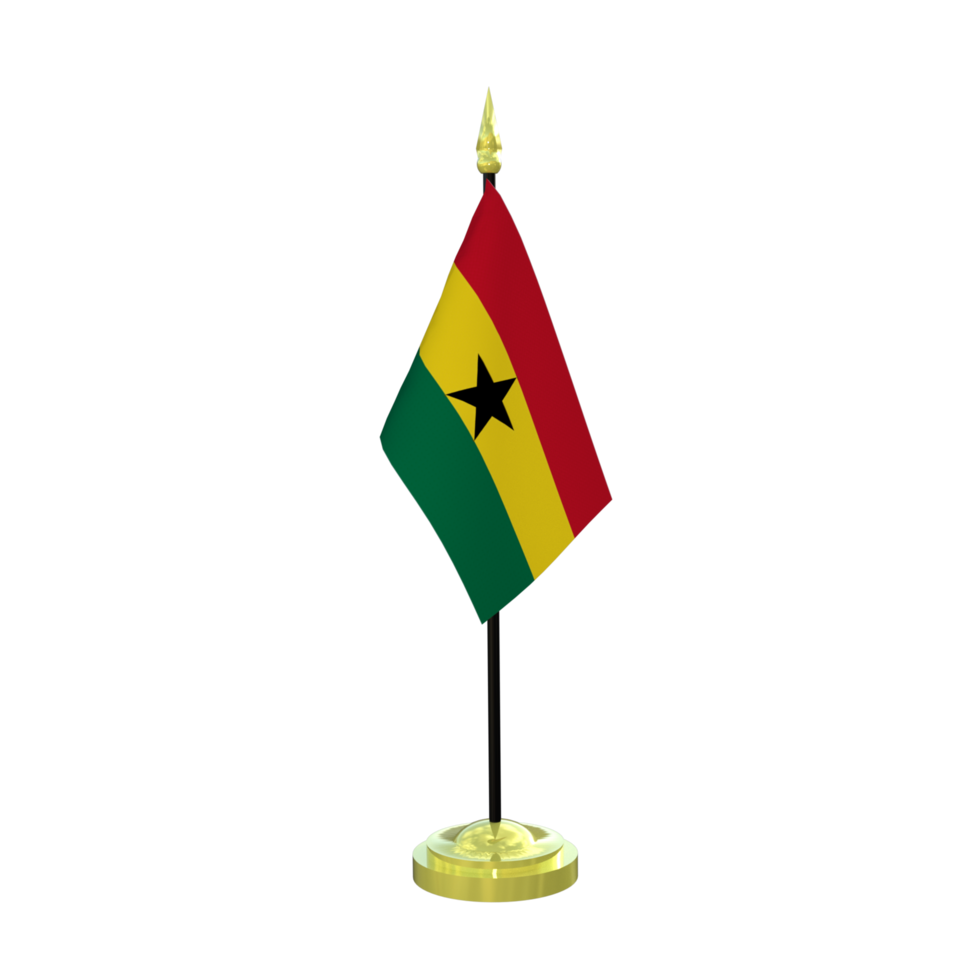 ghana flaggstång isolerat 3d tolkning png