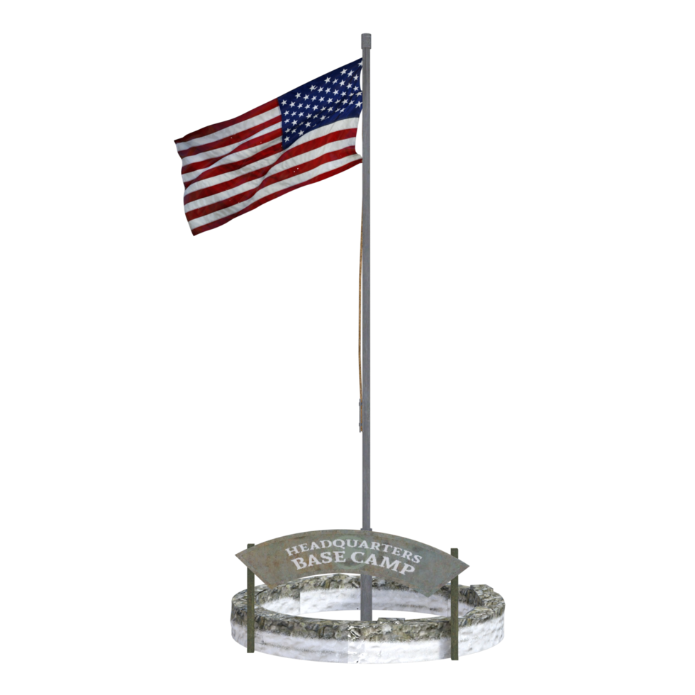 United state of america flag isolated 3d rendering png