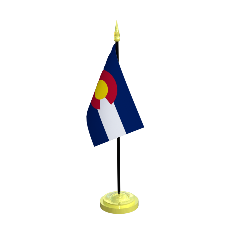 Colorado flagpole isolated 3d rendering png