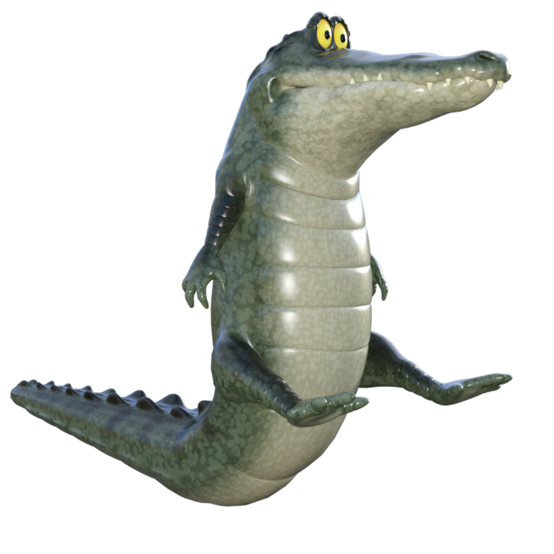 Crocodile cartoon isolated 3d rendering 21013929 PNG
