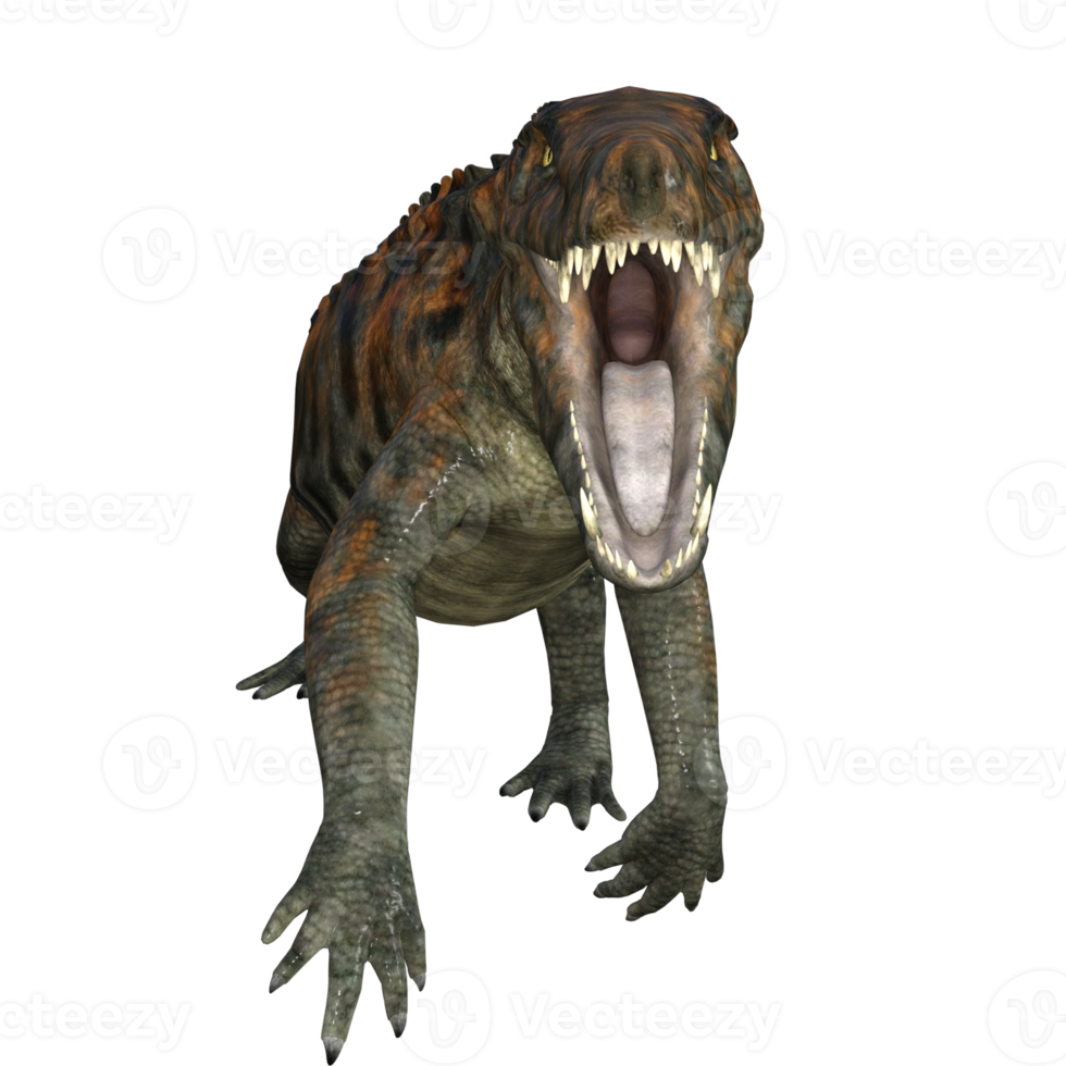 Uberabasuchus dinosaur isolated 3d render png