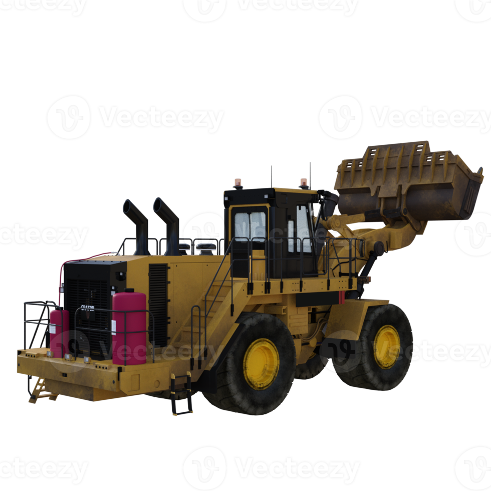 tractor engineering vehicle isolated png