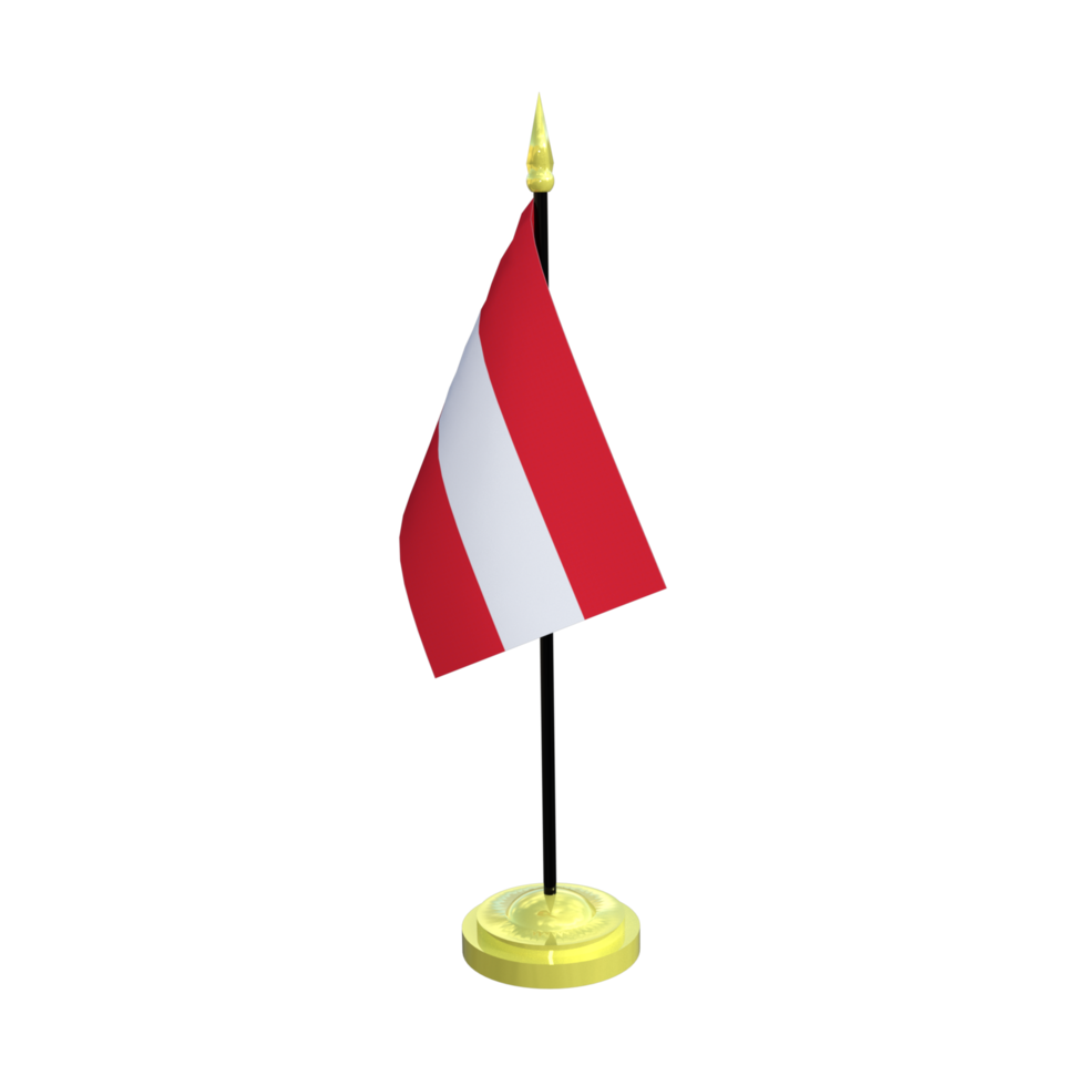 Austria flagpole isolated 3d rendering png