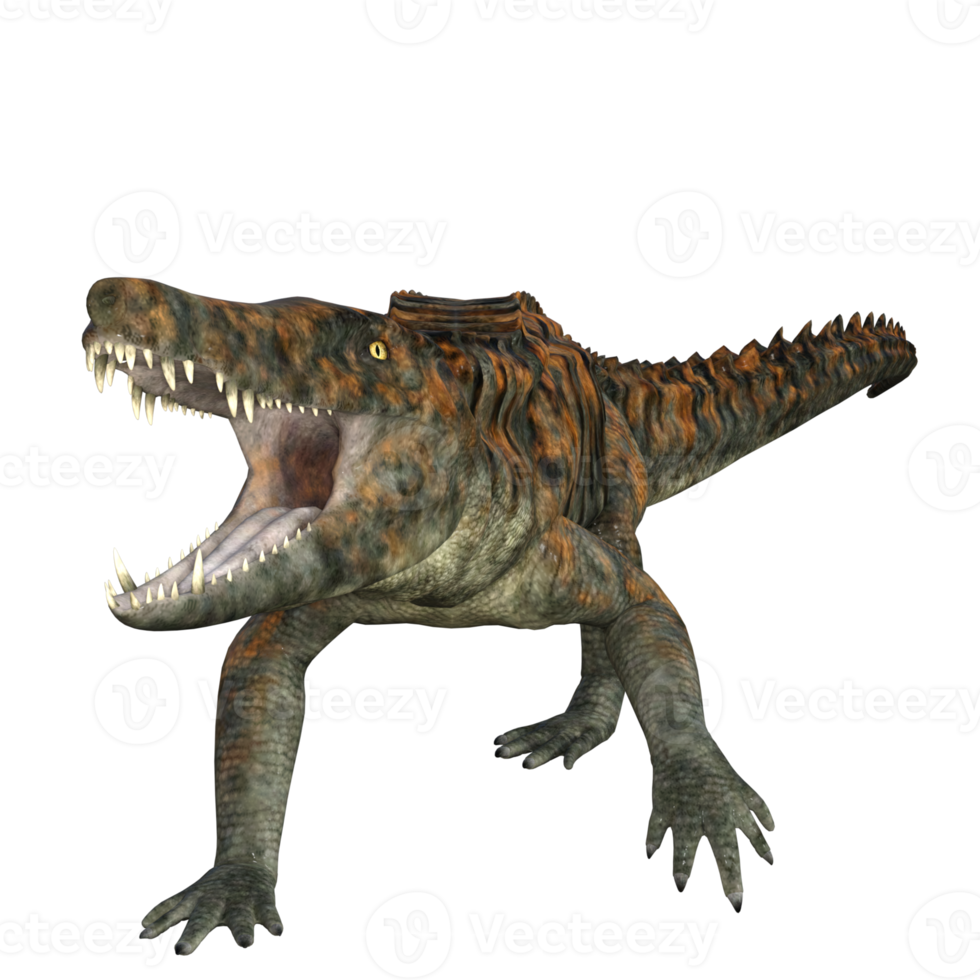 Uberabasuchus dinosaur isolated 3d render png