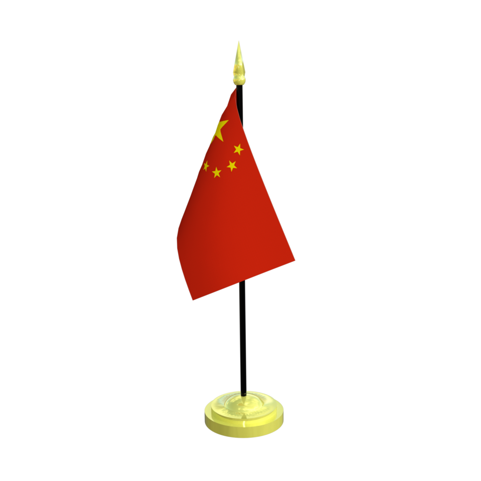 China flagpole isolated 3d rendering png