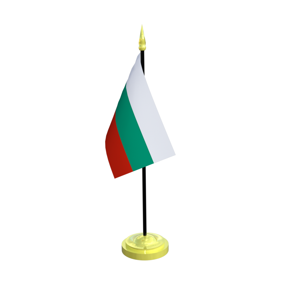 Bulgaria flagpole isolated 3d rendering png