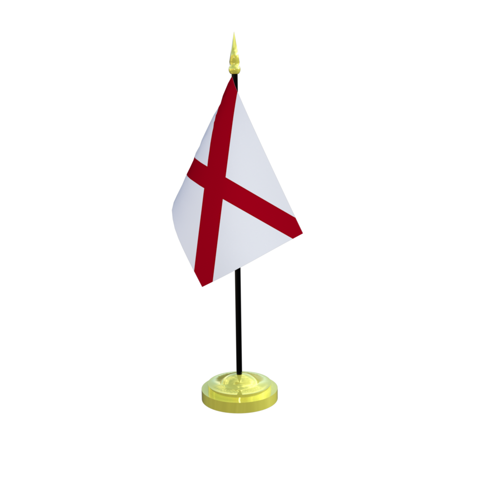 Alabama flagpole isolated 3d rendering png