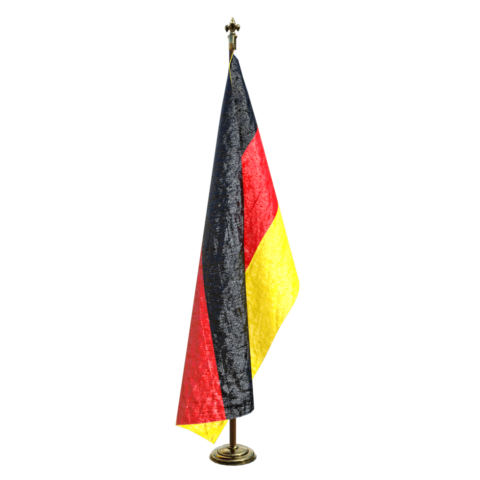 German flagpole isolated 3d rendering png