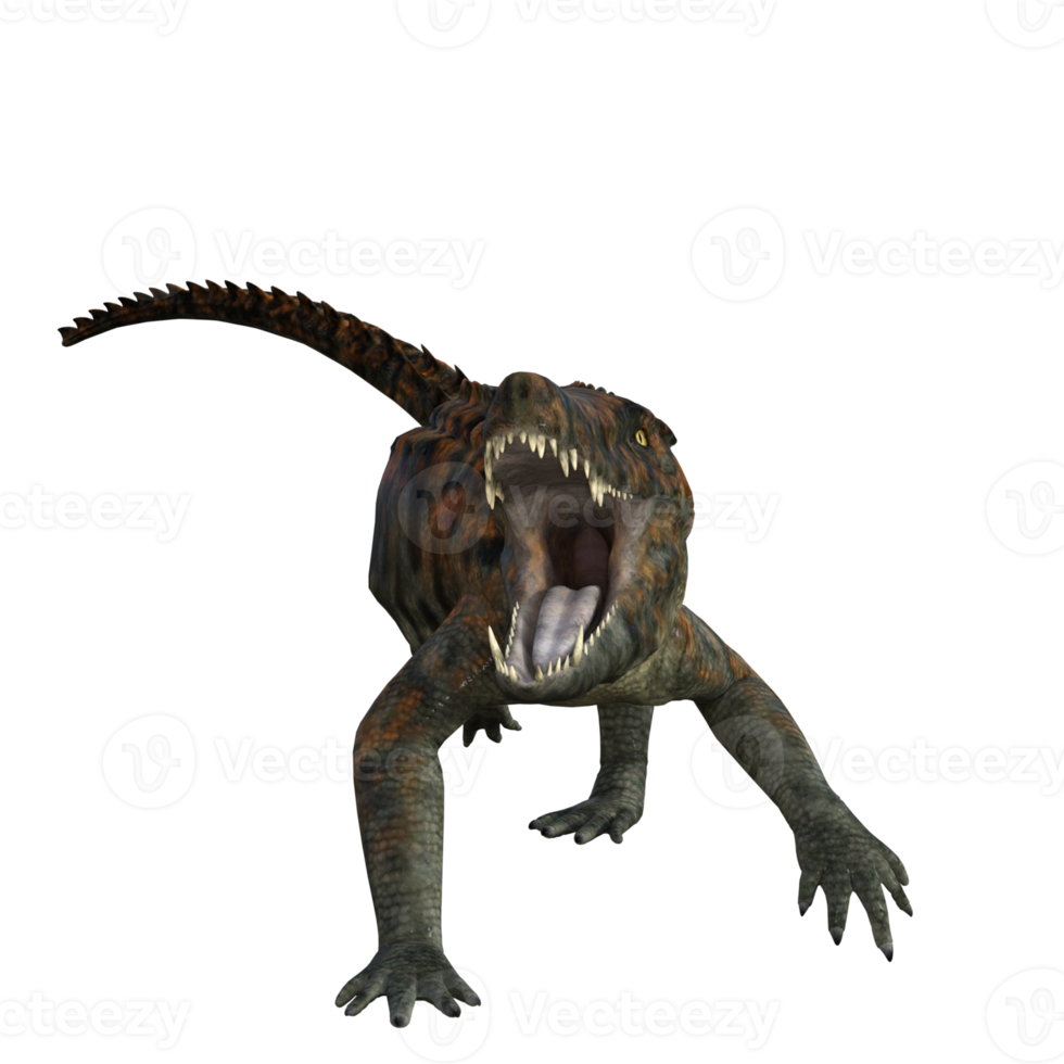 Uberabasuchus dinosaur isolated 3d render png