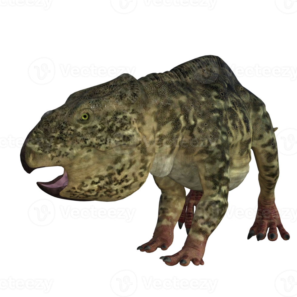Udanoceratops dinosaur isolated 3d render png