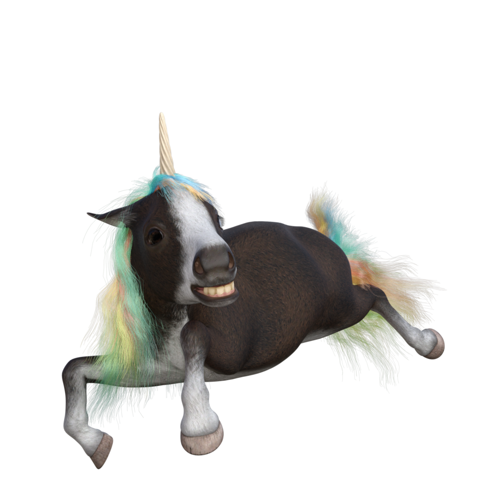 Cute horse 3d render png