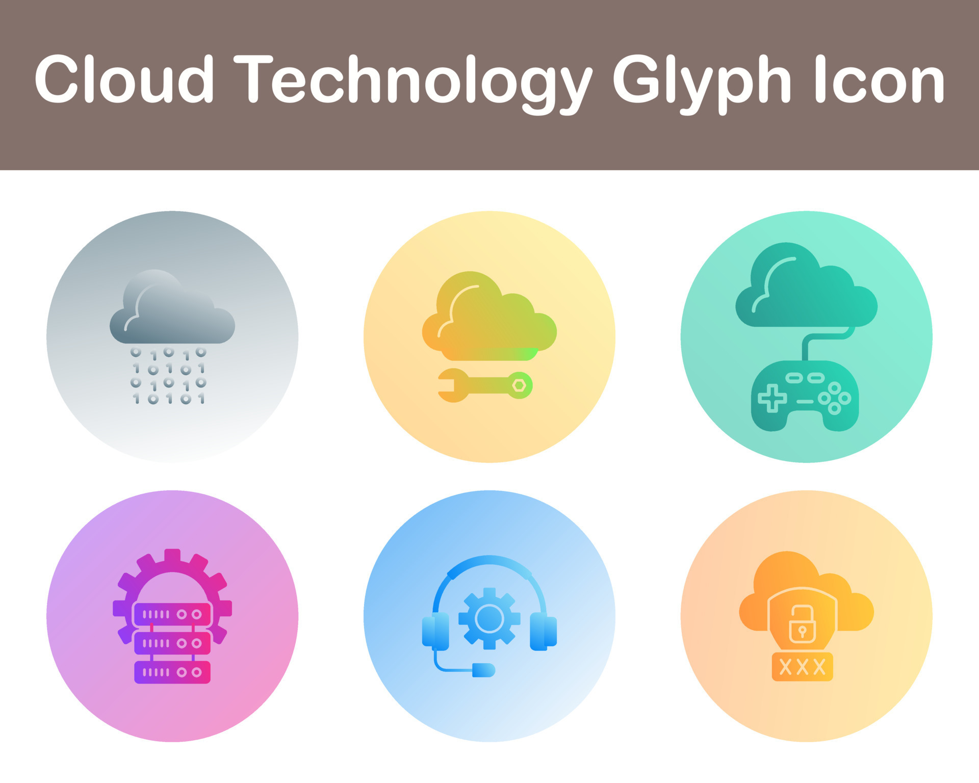 Cloud Technology Vector Icon Set 21014175 Vector Art at Vecteezy