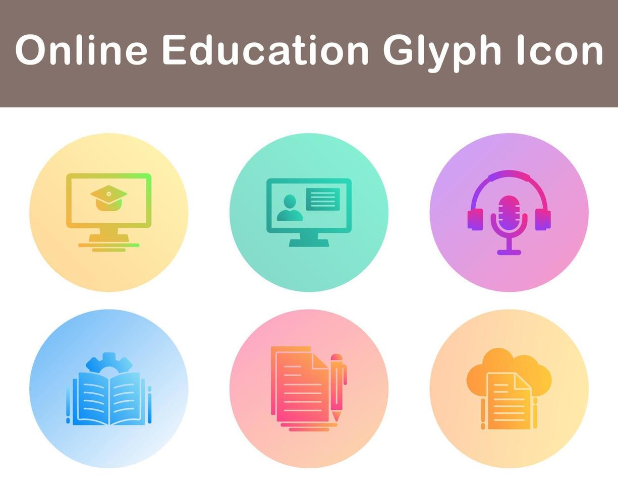 Online Education Vector Icon Set