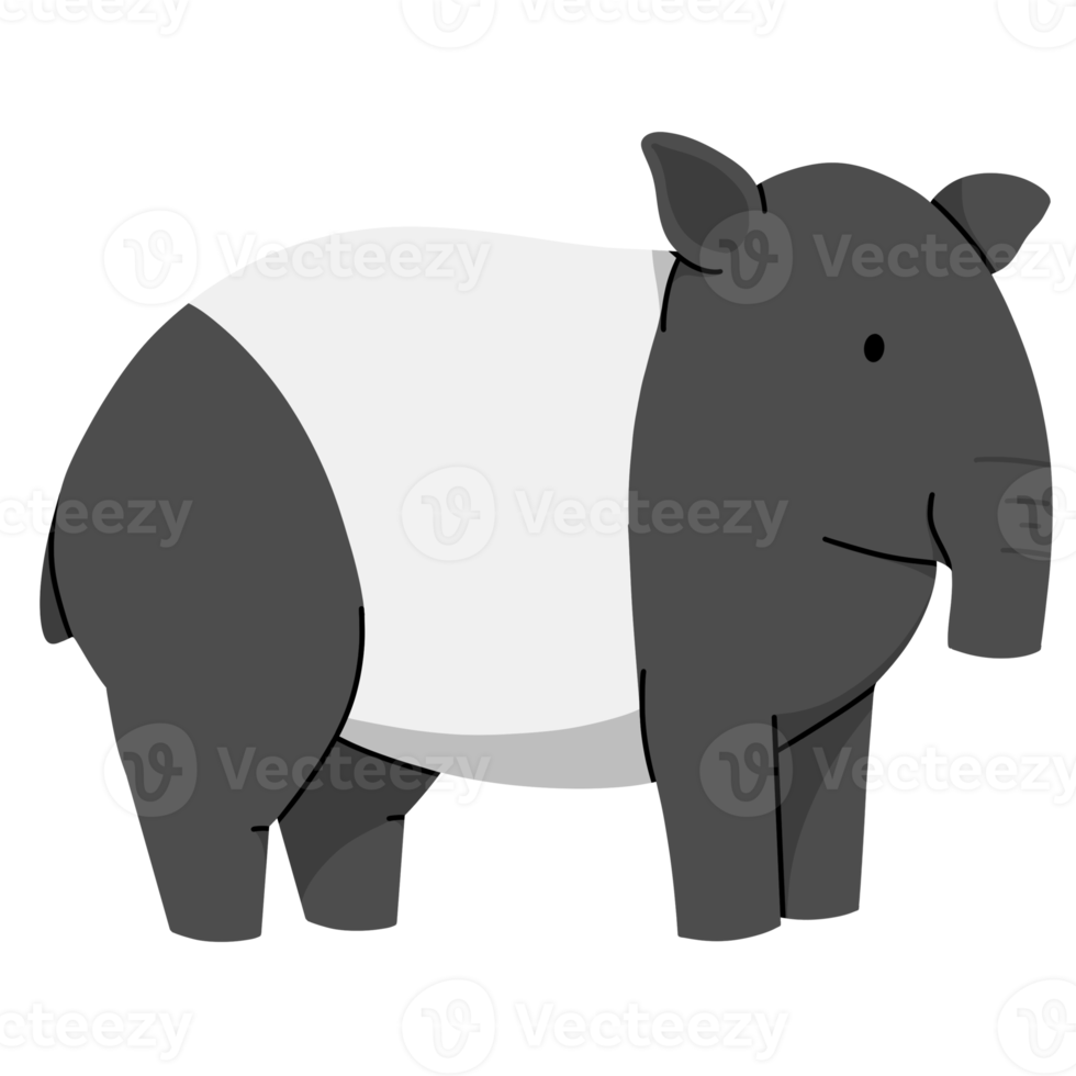 tapir söt illustration png