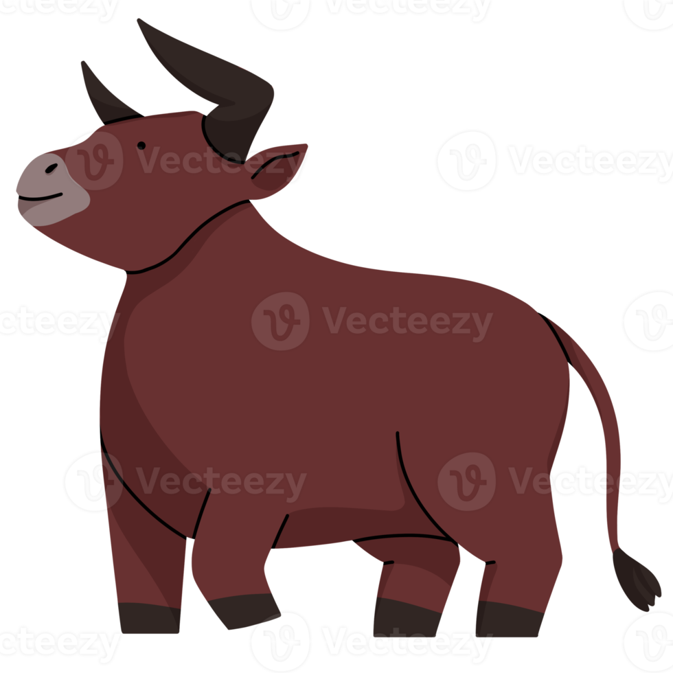 bull cute illustration png