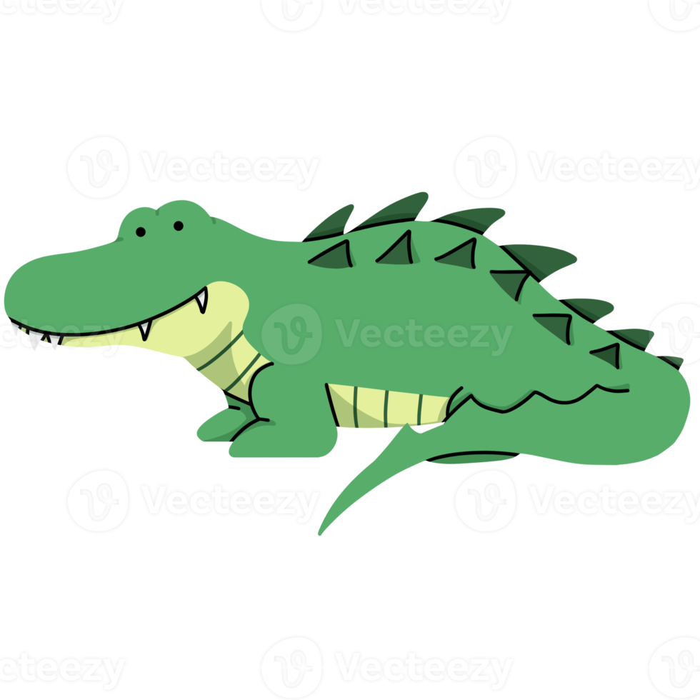 crocodilo fofa ilustração png