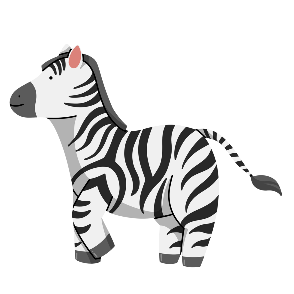 zebra söt illustration png