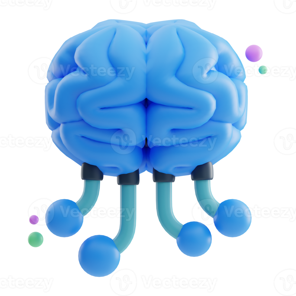 Artificial Intelligence digitalization 3D Illustration png