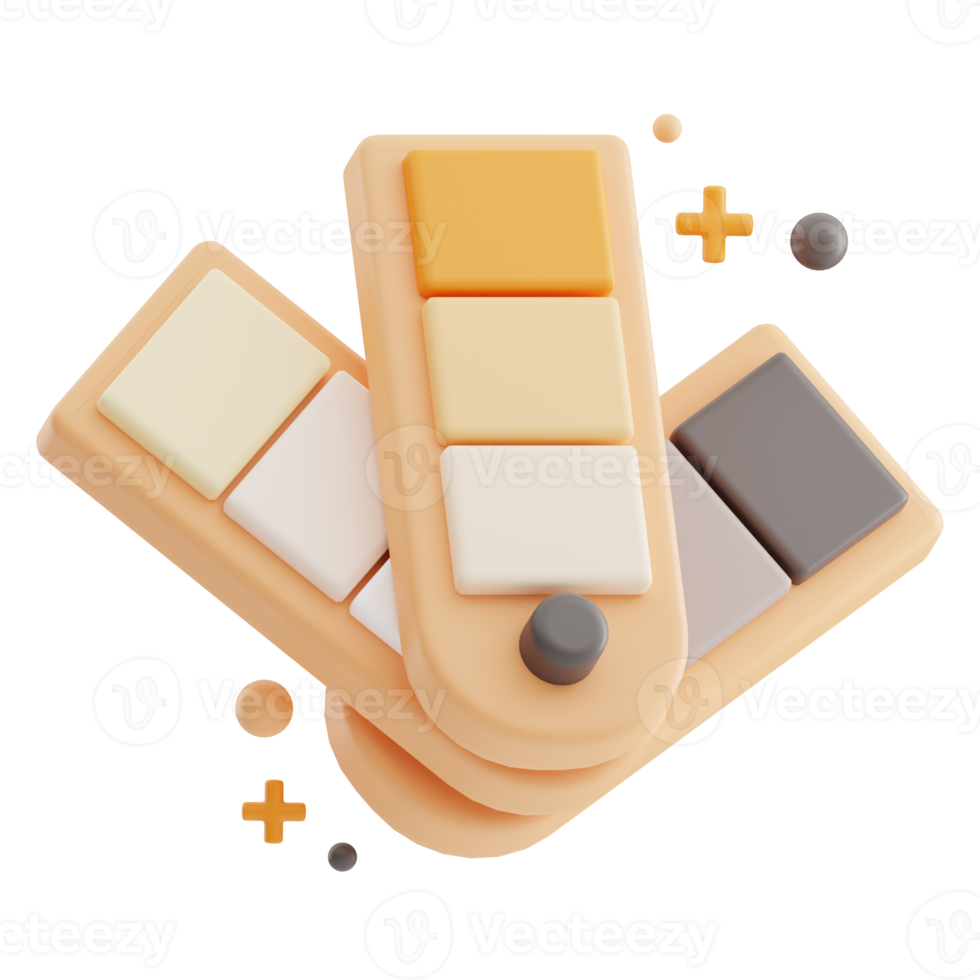 Color Palette Art Design 3D Illustration png
