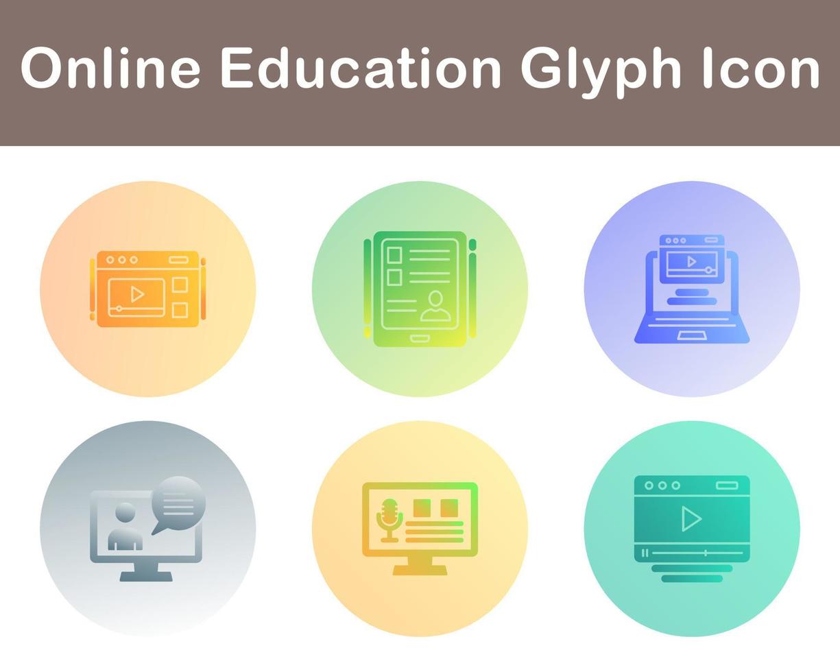 Online Education Vector Icon Set