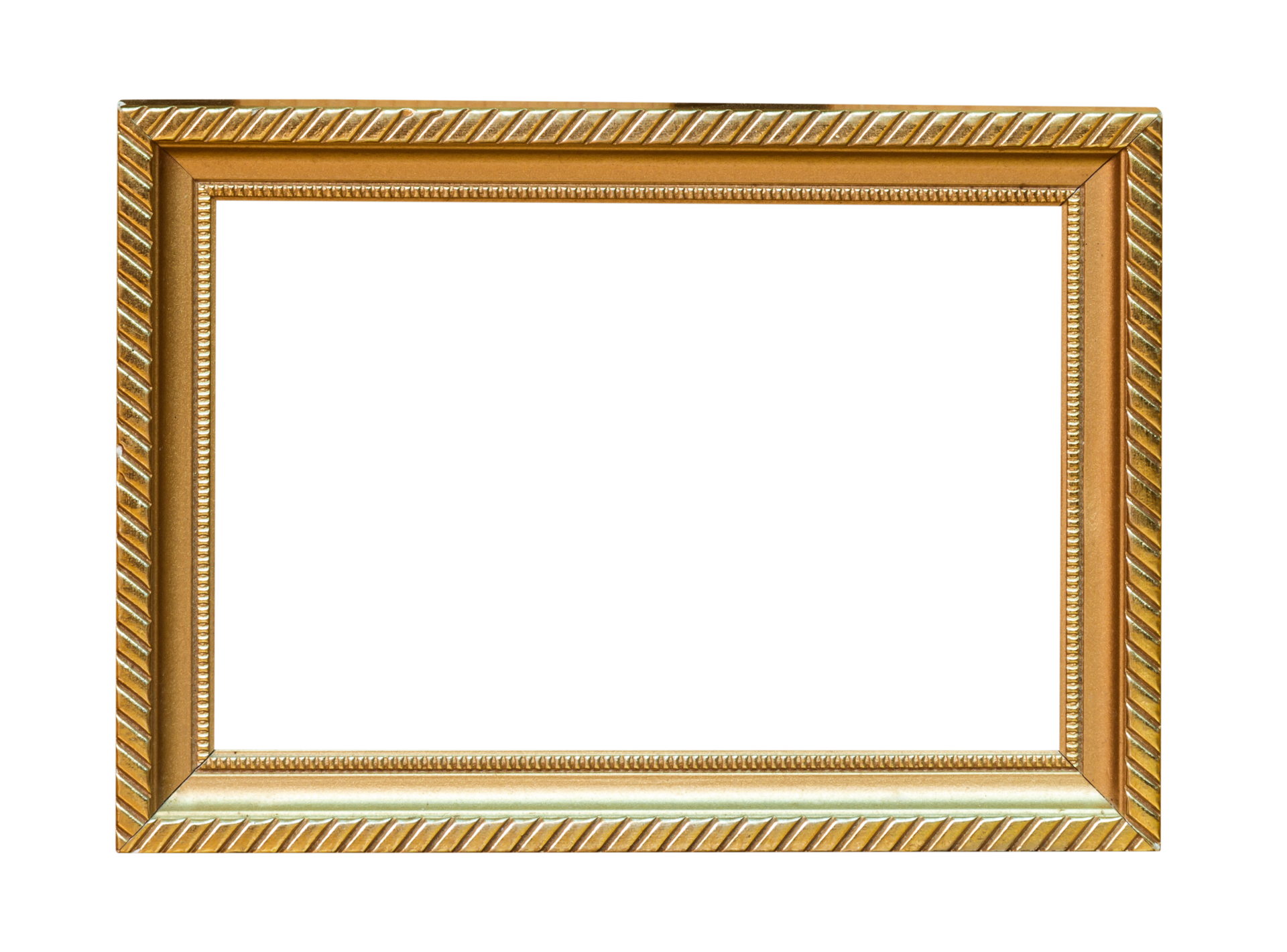 Empty photo frame on isolate on transparent background. Png realistic