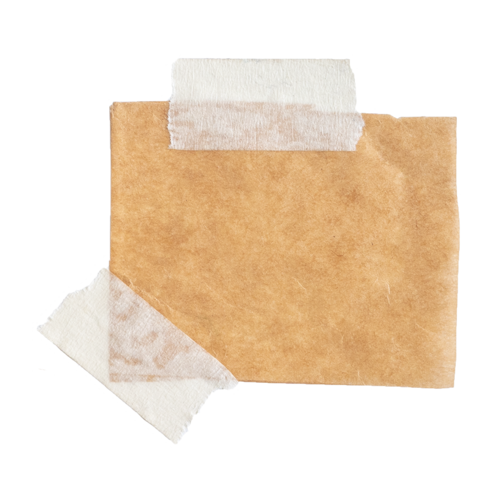 brun papper med pinne tejp isolerat på transparent bakgrund. png realistisk design element.