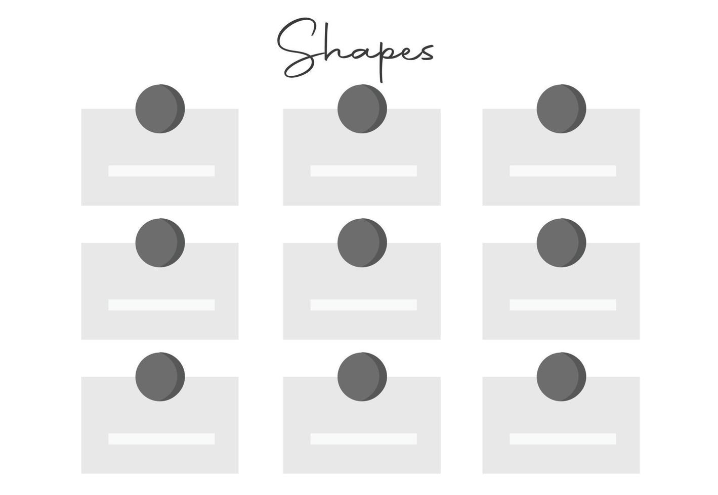 Id card shape icon, symbol, post it notes, shapes. Can be used for