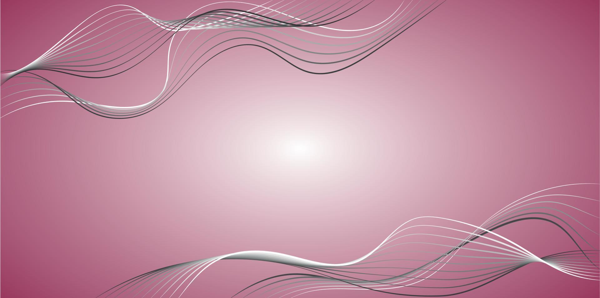 Abstract wave element for design. Digital frequency track equalizer. Curved wavy line, smooth stripe. Pink color. Rich pink color, raspberry color. vector