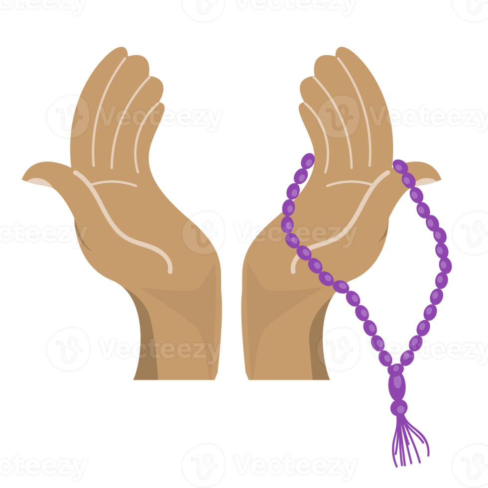 hand holding prayer beads design png