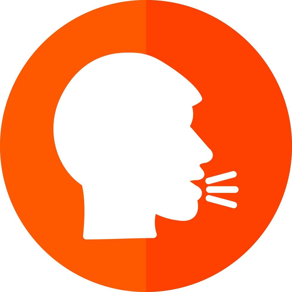 Head Side Cough Vector Icon Design