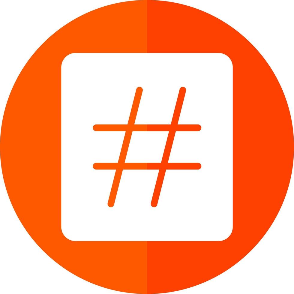 Hashtag Vector Icon Design