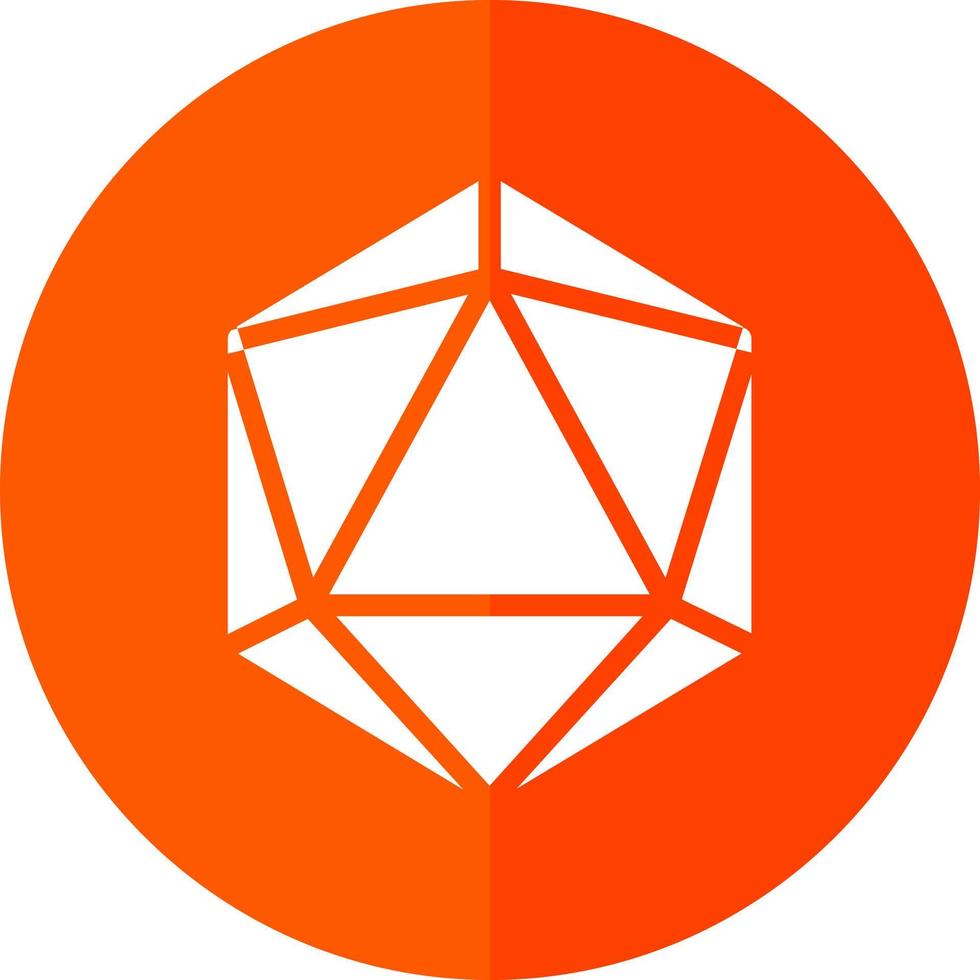 Dice D20 Vector Icon Design
