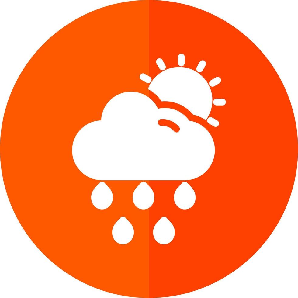 Cloud Sun Rain Vector Icon Design