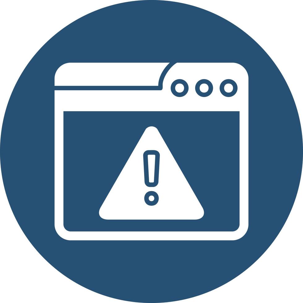 Web Alert Vector Icon