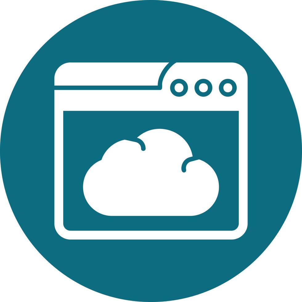 navegador nube vector icono