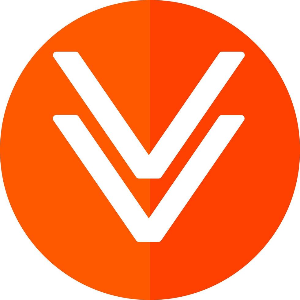 Angle Double Down Vector Icon Design