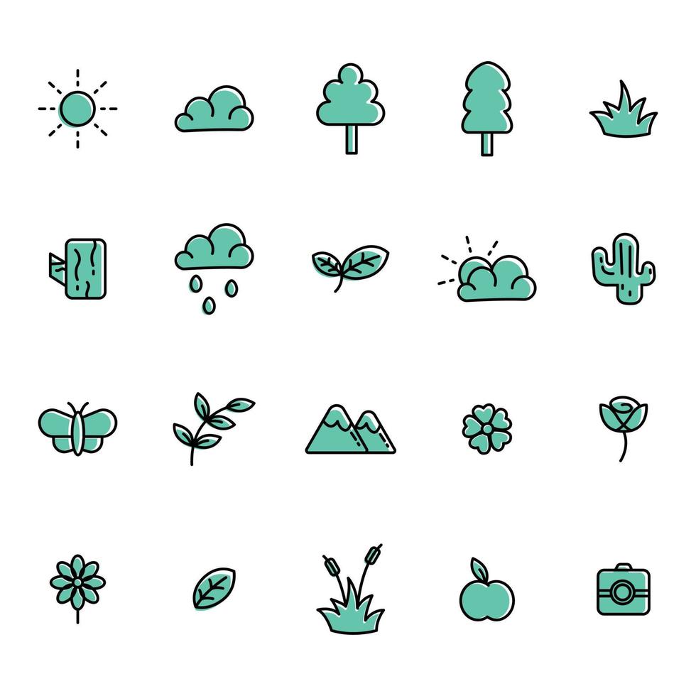 Set of Nature Icons vector