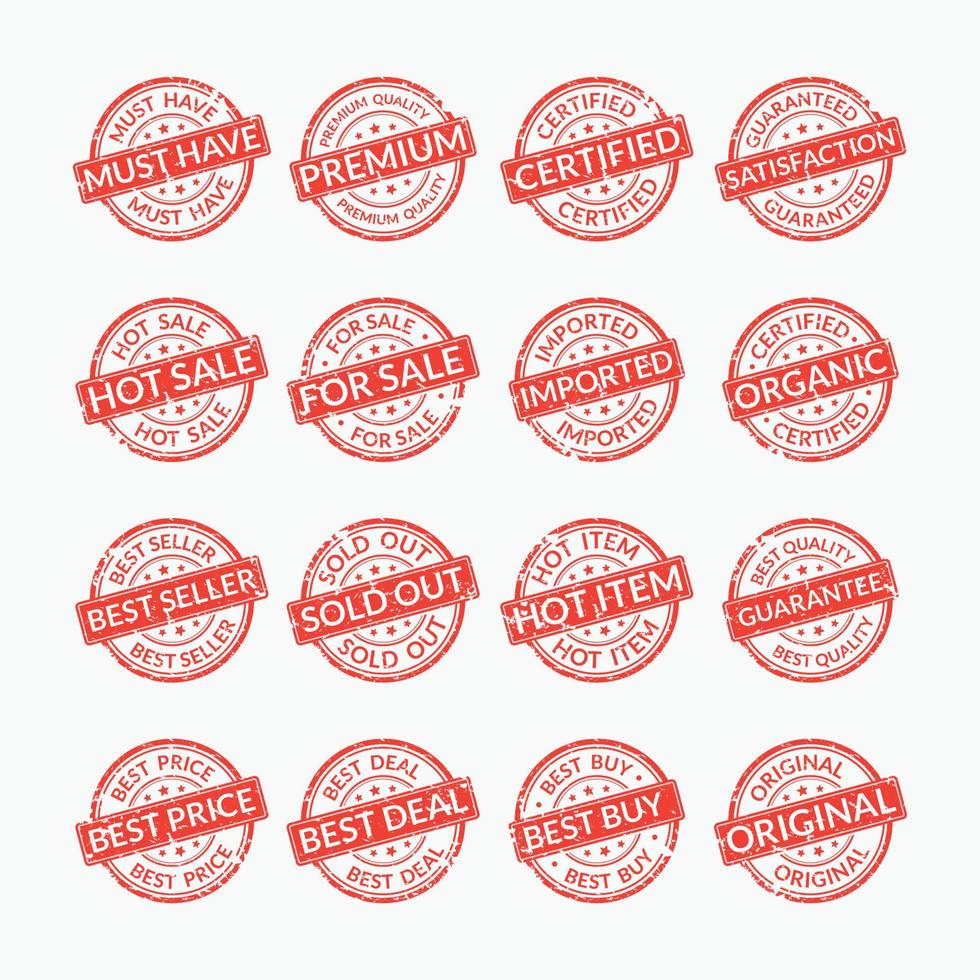 Grunge Stamp collection vector