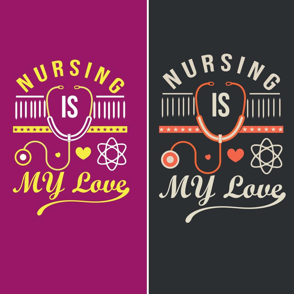 Nurse custom trendy typography t shirt design vector