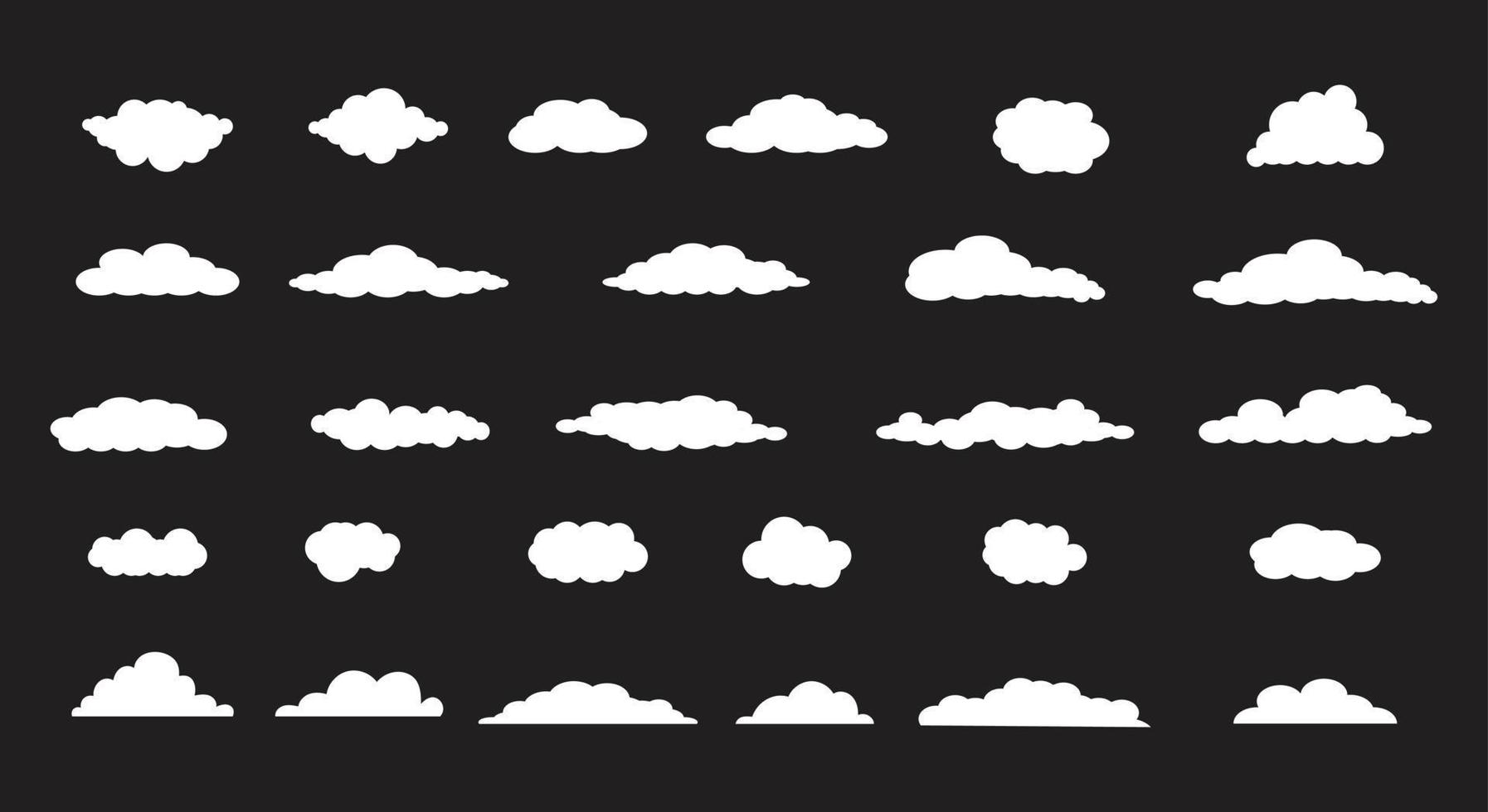 un vector colección de nubes para obra de arte composiciones