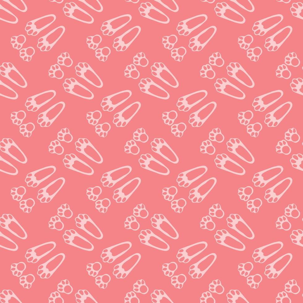 Footprints rabbit vector seamless pattern Vector illustration.
