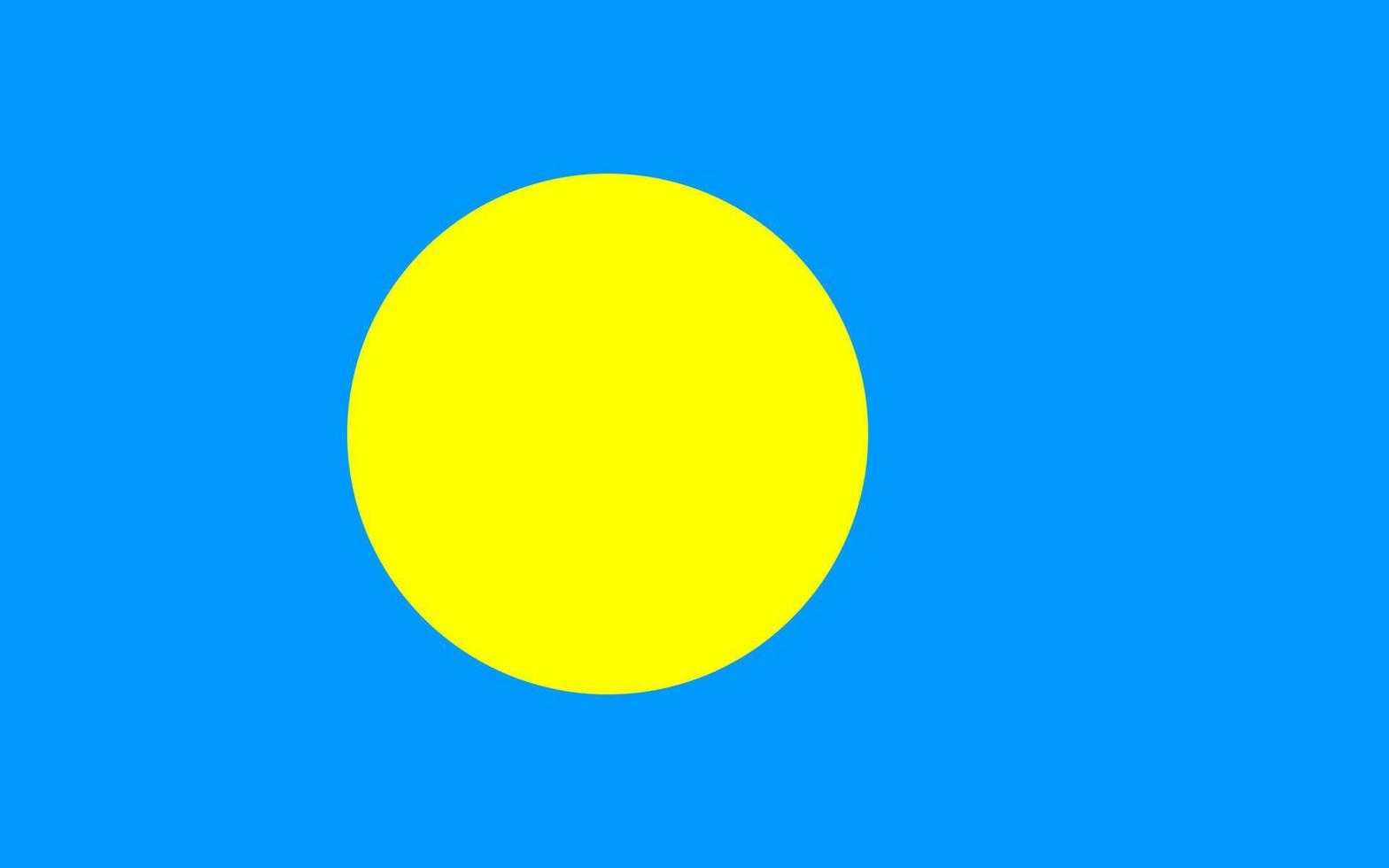 Republic of Palau flag simple illustration for independence day or election vector