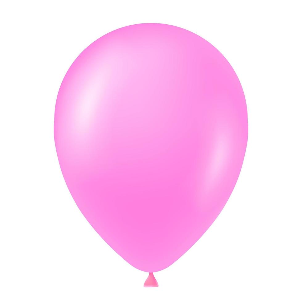 Pink balloon illustration for carnival isolated on white background vector