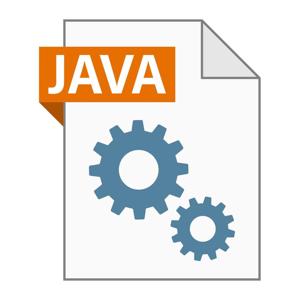 Modern flat design of JAVA file icon for web vector