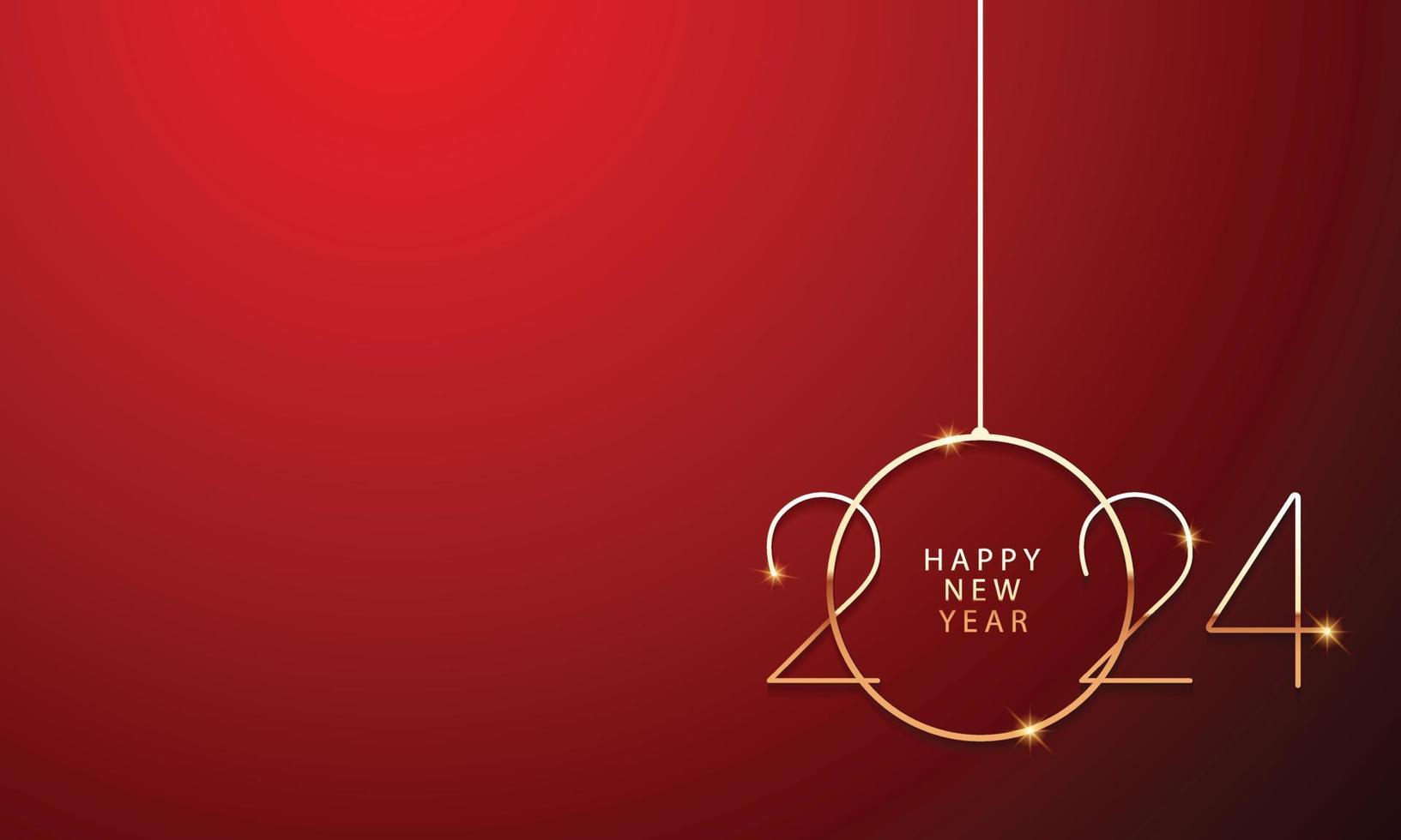 2024 Happy New Year Background Design. Greeting Card, Banner, Poster. Vector Illustration.