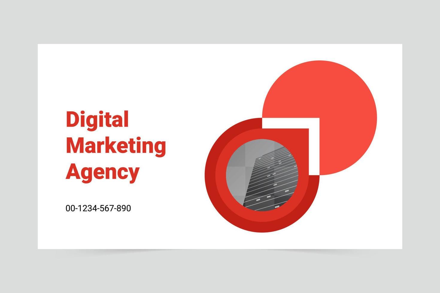 Red Modern Digital Marketing Agency Cover Design vector