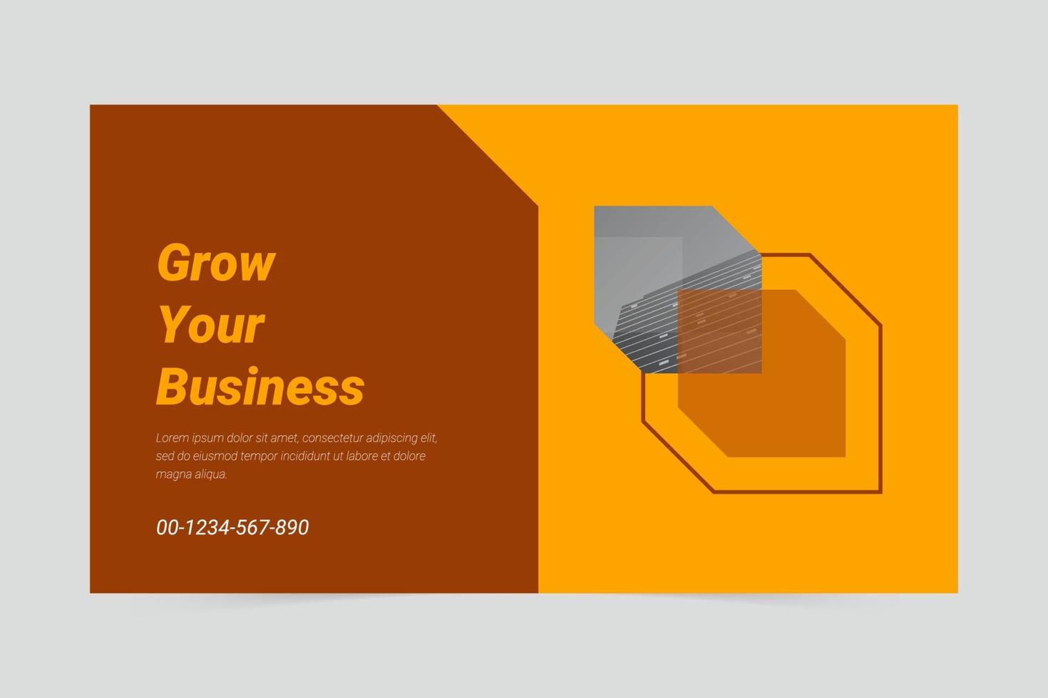 Simply Grow Your Business Social Cover Design vector