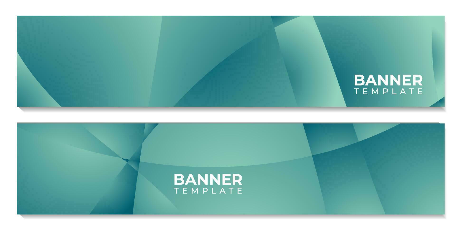 set of banner template with wave colorful vector